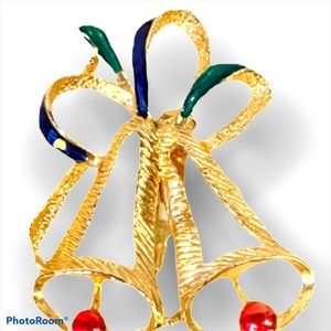 VTG Gerry’s Christmas Bells Holiday Brooch Pin